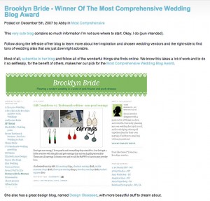 blog awards press copy