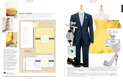 wedding style guide yellow and blue