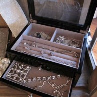 gabriella bridal salon vintage jewelry display