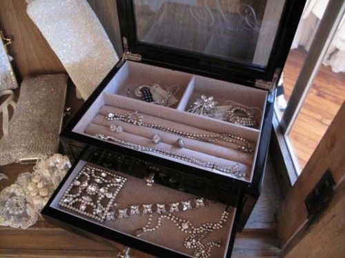 gabriella bridal salon vintage jewelry display