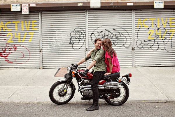 motorcycle engagement shoot