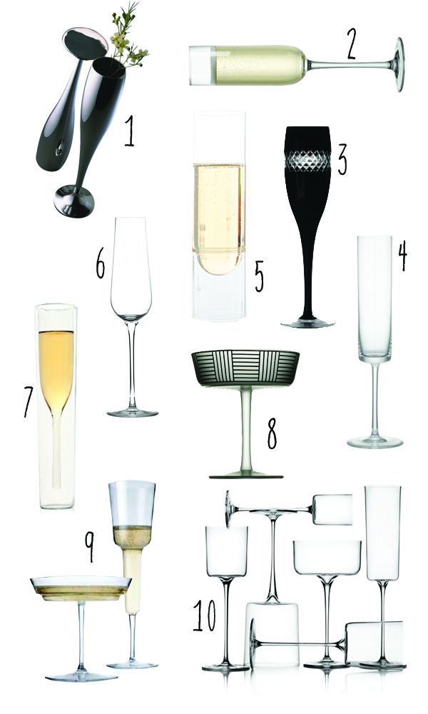 Top 10: Modern champagne glasses