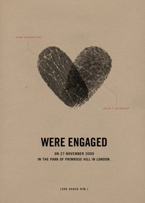 fingerprint wedding announcement