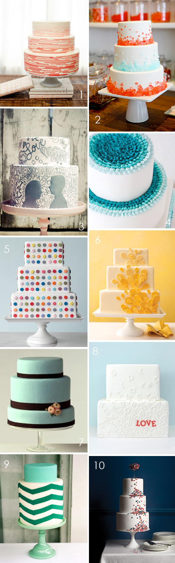 Top 10: Modern wedding cakes