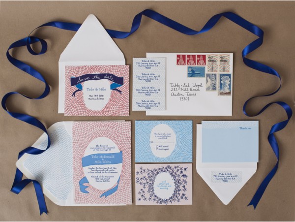 modern nautical wedding invitations