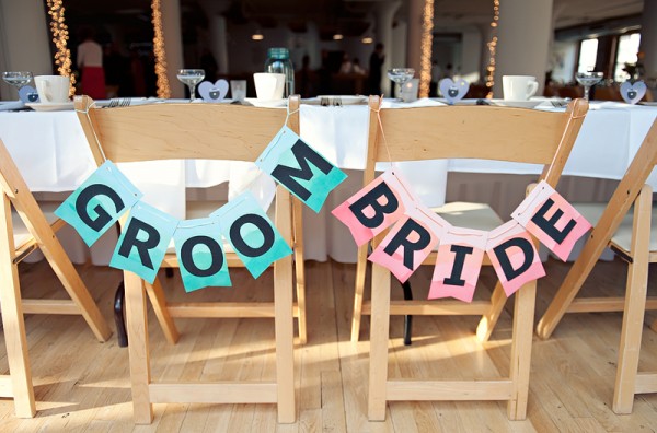 bride & groom chair bunting