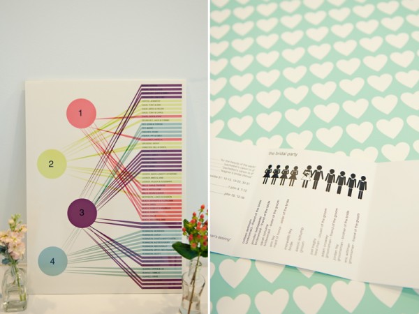 colorful modern seating chart