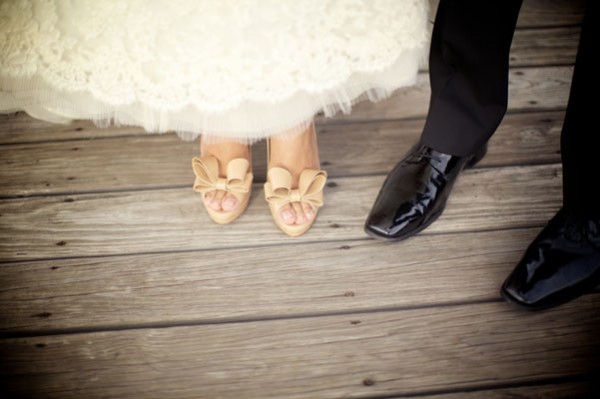 bride and groom shoes