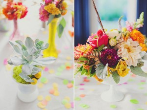 modern colorful centerpieces