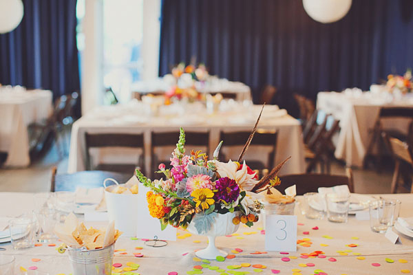 modern colorful centerpieces