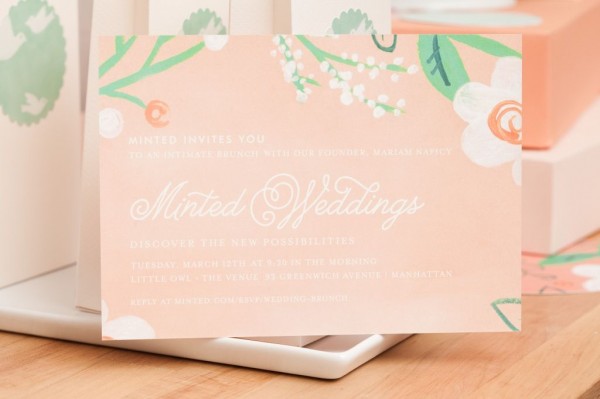 floral invitation from minted