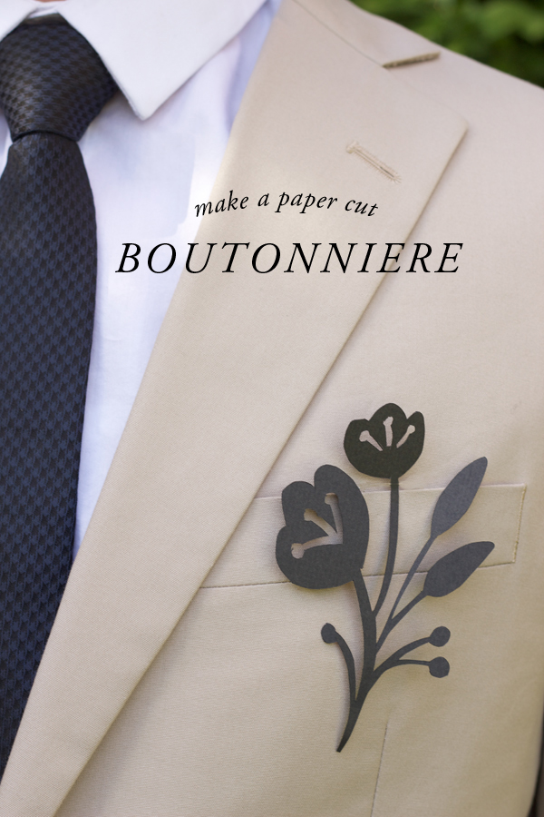 DIY: paper cut flower boutonniere