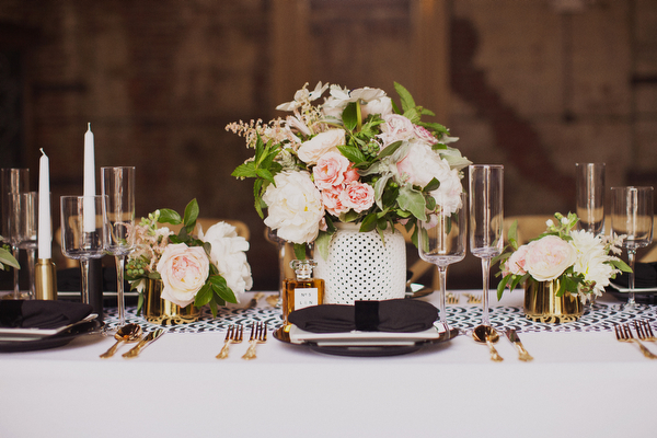 romantic pink centerpiece