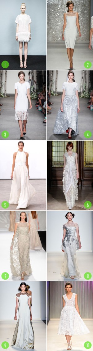 Top 10: white dresses RTW 2014