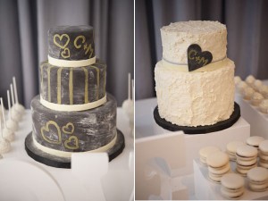 chalkboard and white cake