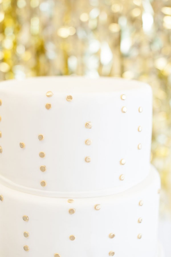 gold dot cake