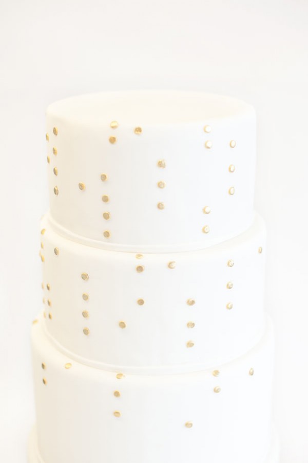 gold dot cake