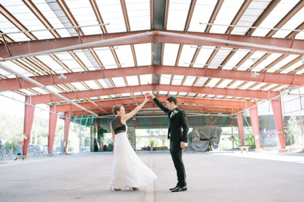 black and white wedding dress