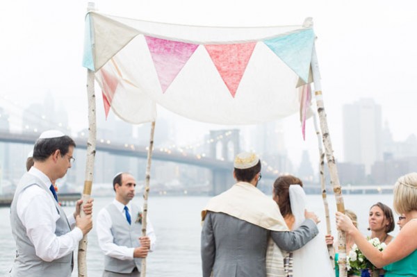 chuppah with bunting