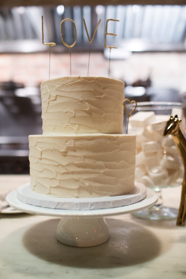 simple white wedding cake