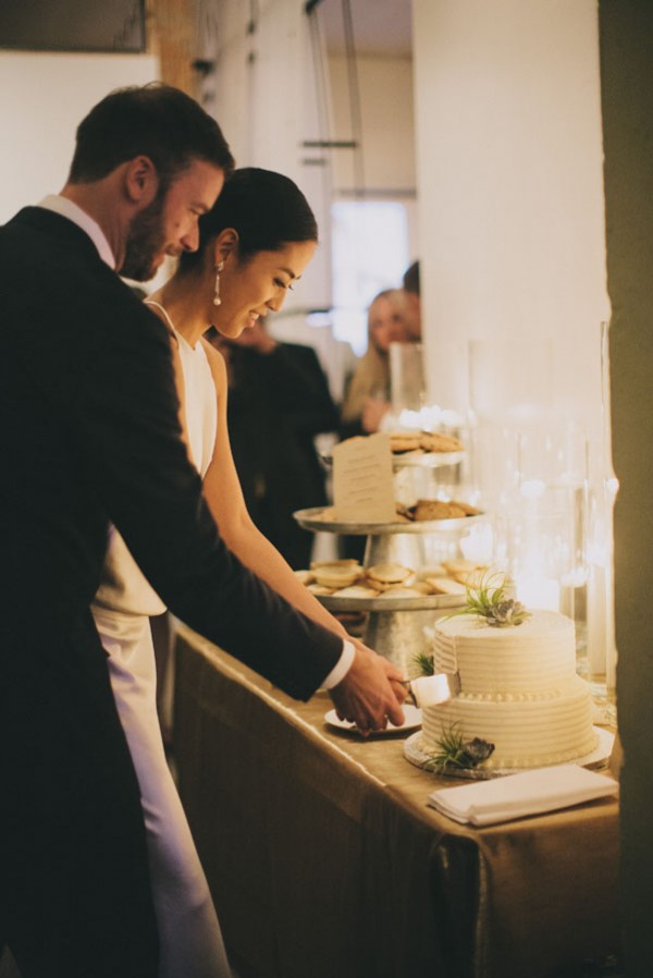 cutting the cake