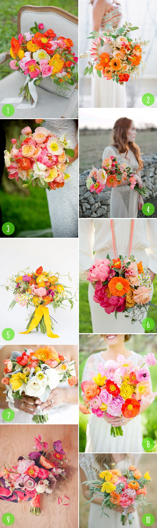 top 10: poppy bouquets