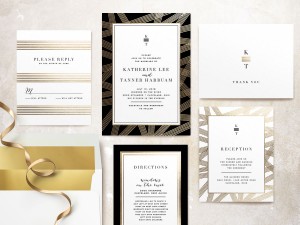 foil press invitation from minted