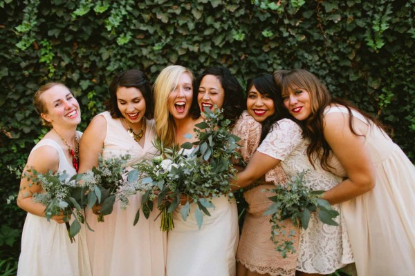 cream bridesmaids dresses