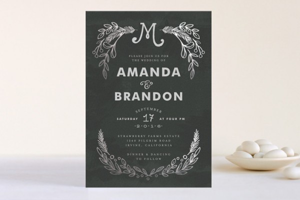 minted foil wedding invitations