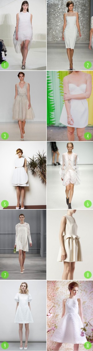top 10: short wedding dress