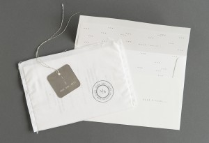 stitched wedding invitation suite