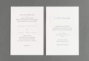 stitched wedding invitation
