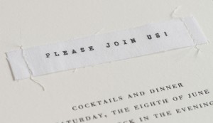 stitched invitation detail