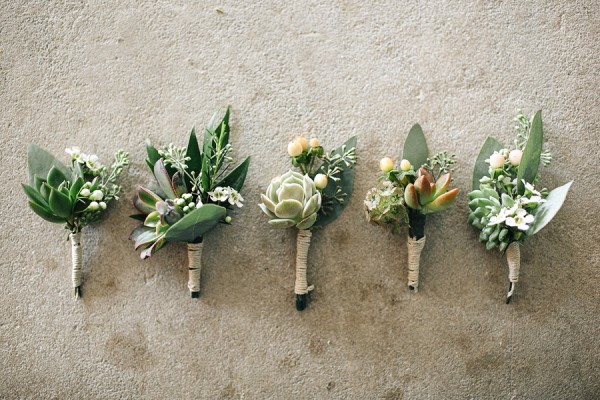 green boutonnieres