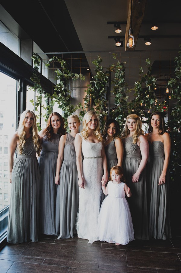 bridesmaids in grey