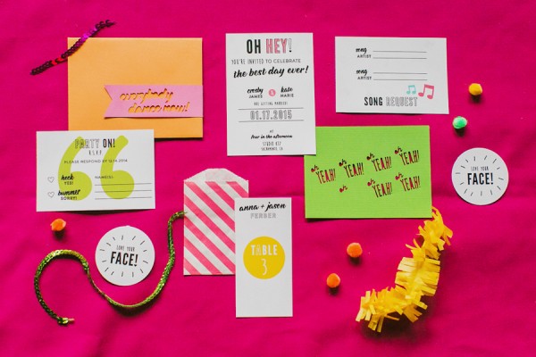 ban.do inspired wedding invitations