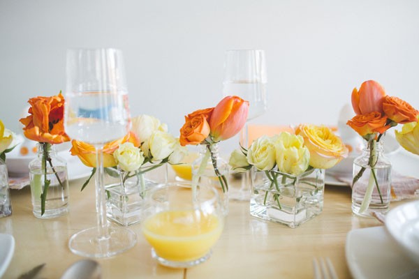 orange and yellow centerpiece