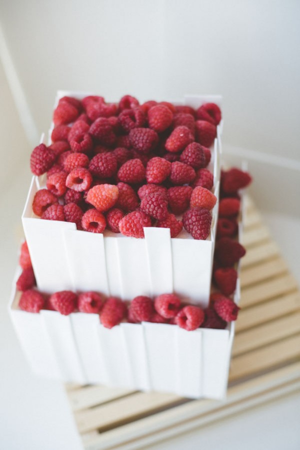 raspberry layer wedding cake