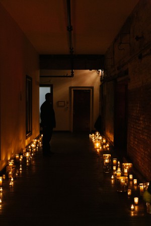 candlelit pathway