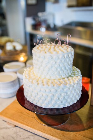 white polkadot cake