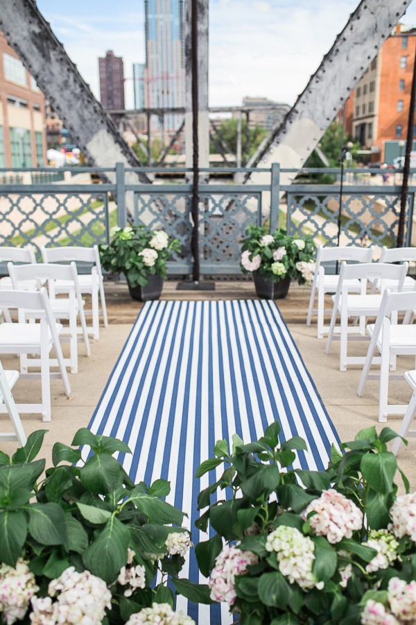 striped aisle runner