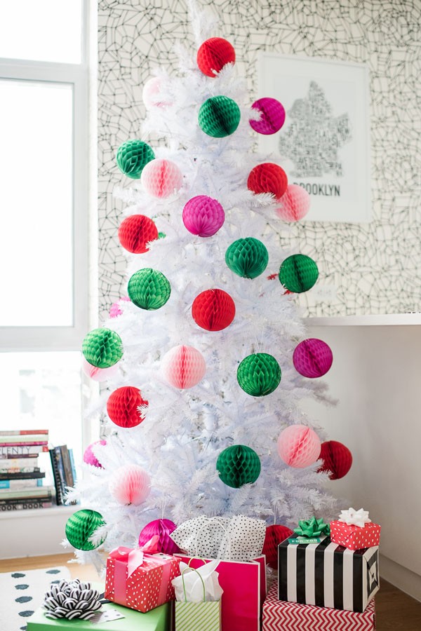 modern bright christmas tree