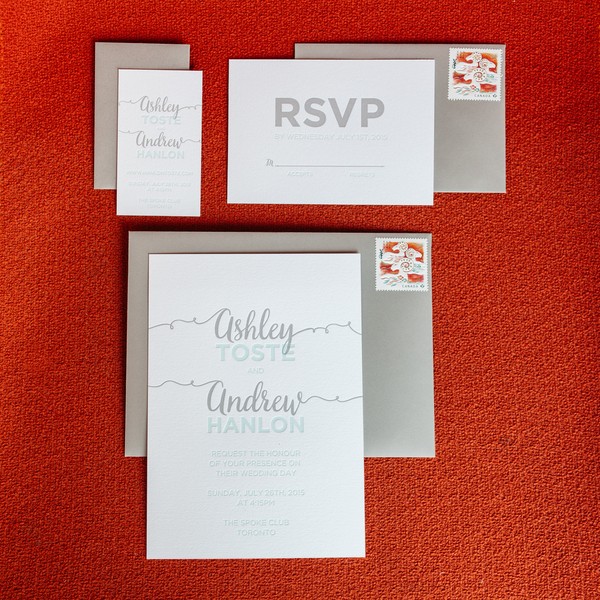 modern wedding invitation