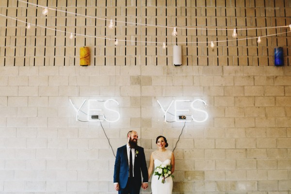 neon signs at wedding