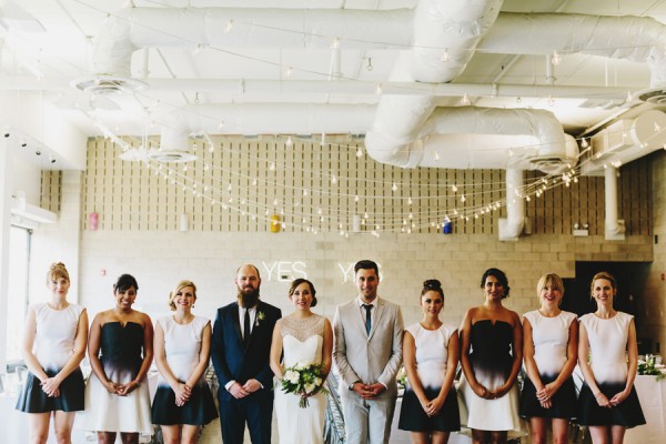 black and white bridesmaids dresses