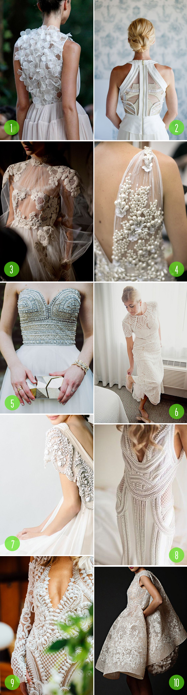 Top 10: Wedding dress details