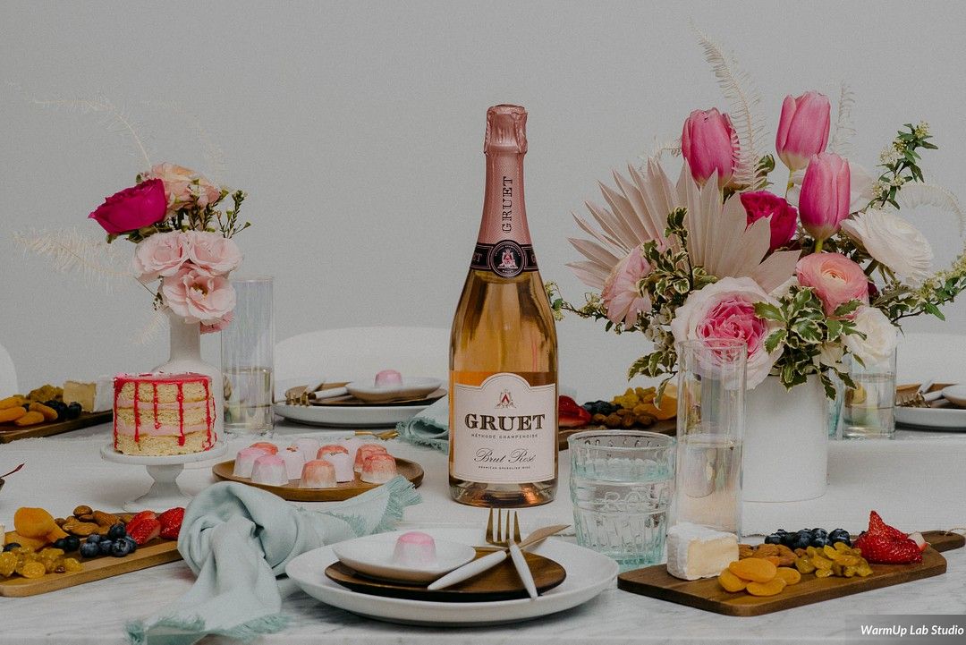 Champagne Brunch Modern Pink Wedding Ideas
