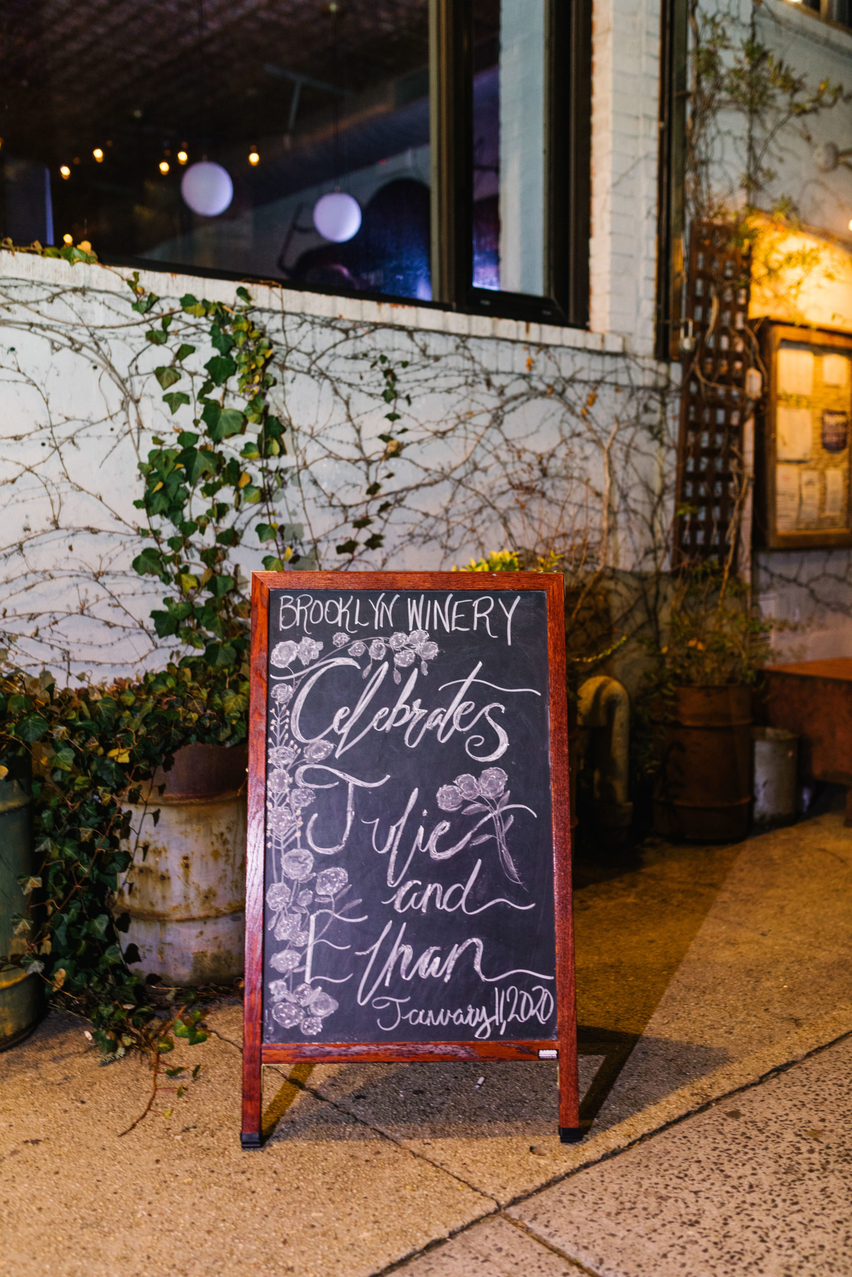 Brooklyn Winery Chalkboard Sign