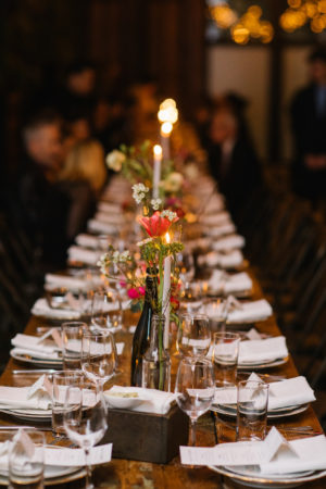 Long Farmhouse Table Wedding Reception