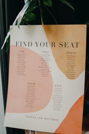 Abstract Modern Wedding Seating Chart